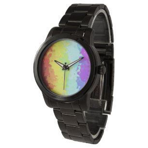 Trippy Boho Groovy Abstract Neurogender Pride Flag Watch