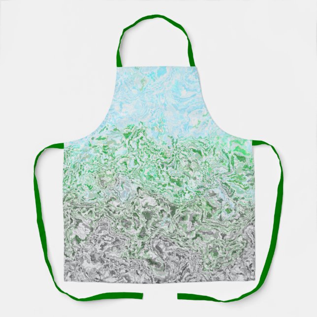 Trippy Boho Groovy Grungy Autoromantic Pride Flag Apron (Front)
