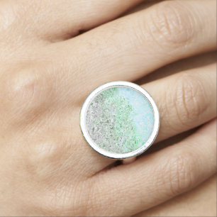 Trippy Boho Groovy Grungy Autoromantic Pride Flag Ring