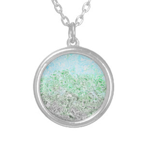 Trippy Boho Groovy Grungy Autoromantic Pride Flag Silver Plated Necklace