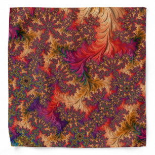 Trippy Bright Dazzling Branching Abstract Fractal Bandana