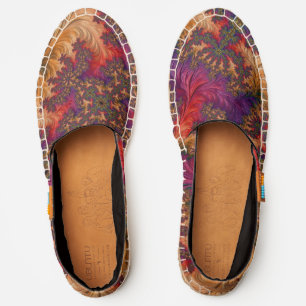 Trippy Bright Dazzling Branching Abstract Fractal Espadrilles