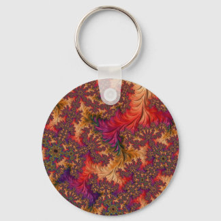 Trippy Bright Dazzling Branching Abstract Fractal Keychain