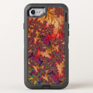 Trippy Bright Dazzling Branching Abstract Fractal OtterBox Defender iPhone SE/8/7 Case