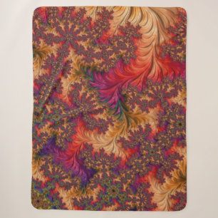 Trippy Bright Dazzling Branching Abstract Fractal Sherpa Blanket