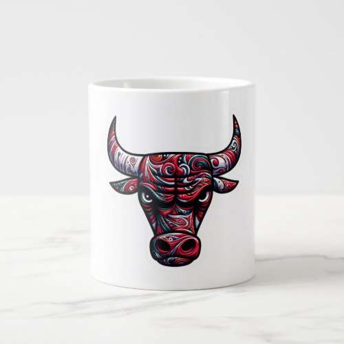 trippy bull giant coffee mug
