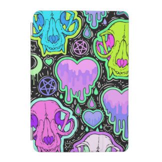 Trippy Cat Skulls iPad Mini Cover