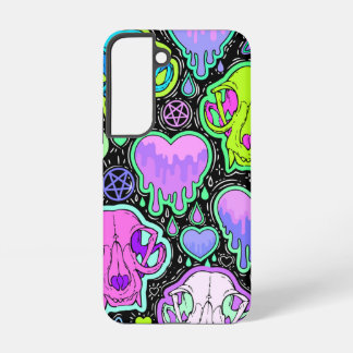 Trippy Cat Skulls Samsung Galaxy S22 Case