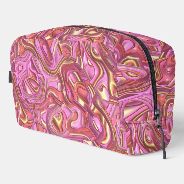 Trippy Colorful 3D Swirls Dopp Kit (Right Corner)