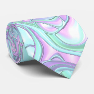 Trippy Colorful 3D Swirls   Neck Tie