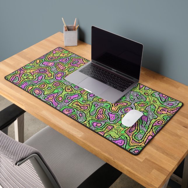 Trippy Colorful Blob Desk Mat (Office 2)