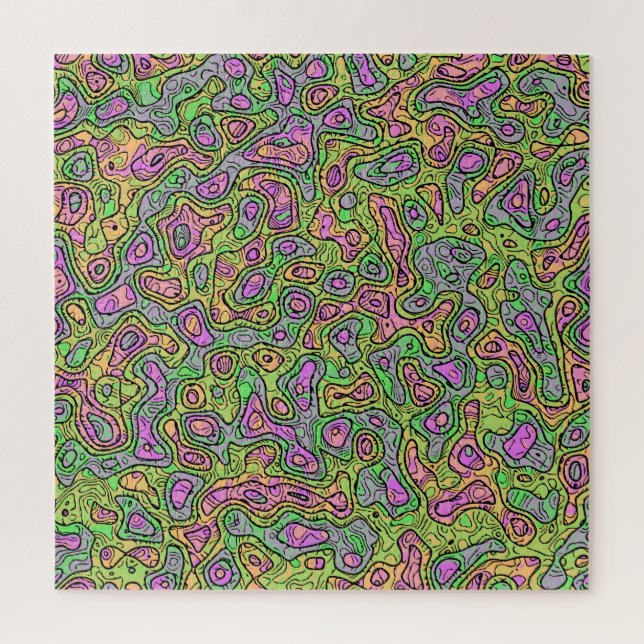 Trippy Colorful Blob Jigsaw Puzzle (Vertical)