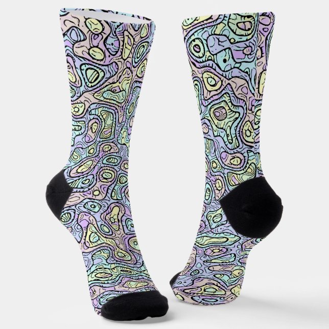 Trippy Colorful Blob Socks (Angled)