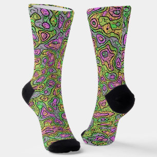 Trippy Colorful Blob Socks