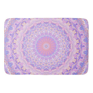 Trippy Colorful Intricate Boho Hippie Mandala Bath Mat