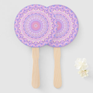 Trippy Colorful Intricate Boho Hippie Mandala Hand Fan