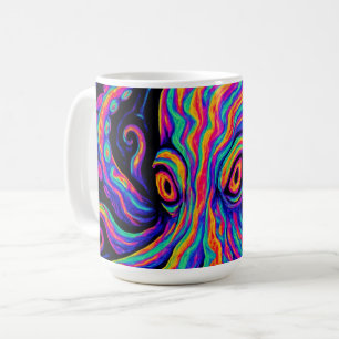 Trippy Colorful Octopus Coffee Mug