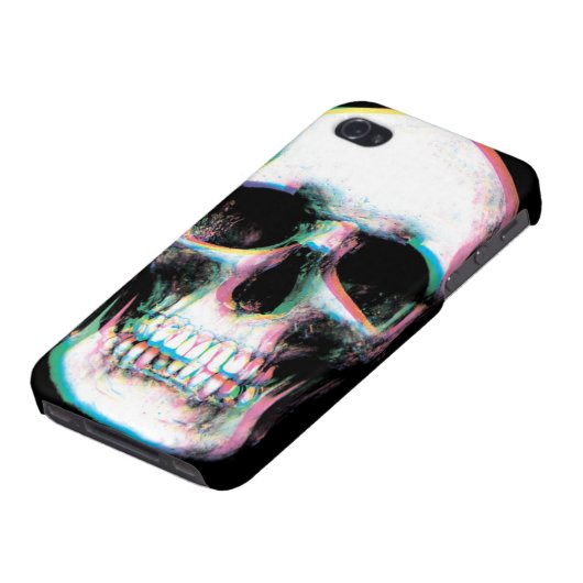 Trippy Colorful Skull iPhone Case (Bottom)