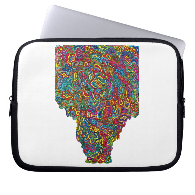 Trippy computer sleeve. laptop sleeve (Front)