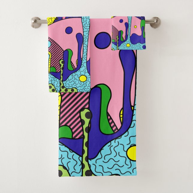 Trippy Drippy Bath Towel Set (Insitu)