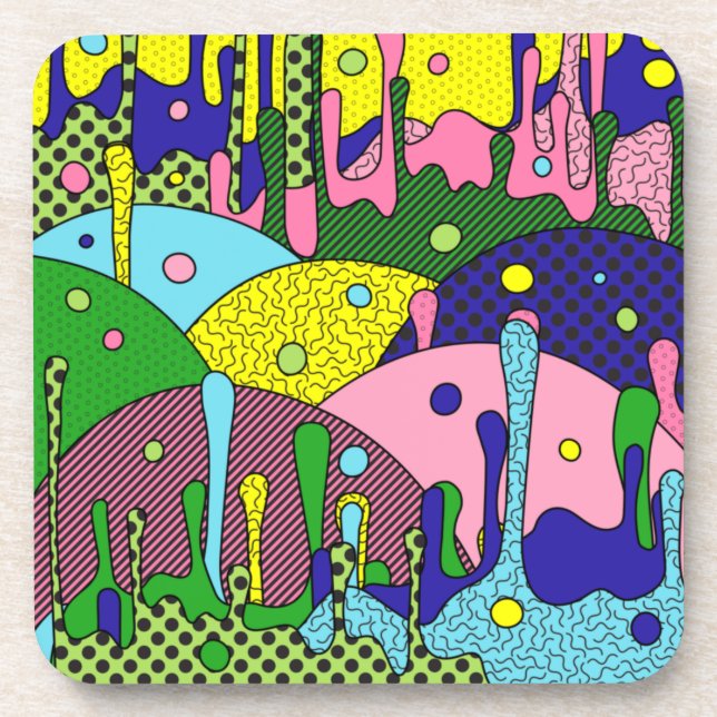 Trippy Drippy Beverage Coaster (Front)