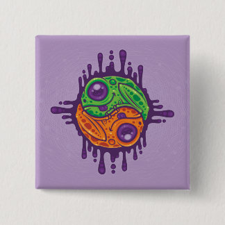 Trippy Drippy Frog Yin Yang Button
