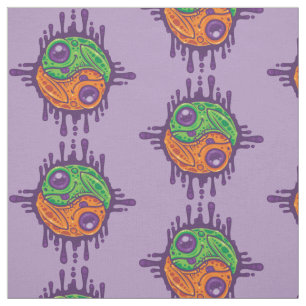 Trippy Drippy Frog Yin Yang Fabric