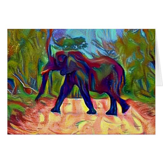 Trippy Elephant Cards (Front Horizontal)
