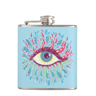 Trippy Eye Psychedelic Art Flask
