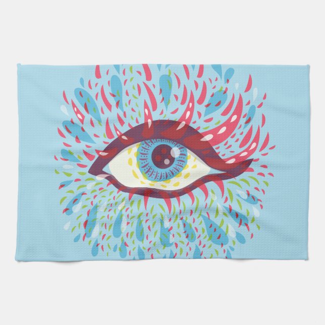 Trippy Eye Psychedelic Art Towel (Horizontal)