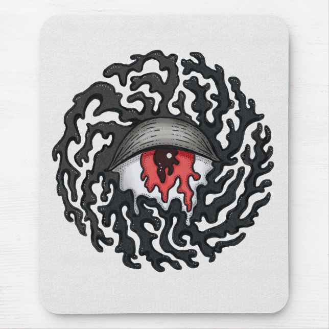 Trippy Eye with Tentacles - Trippy Surreal Art Mouse Pad (Front)
