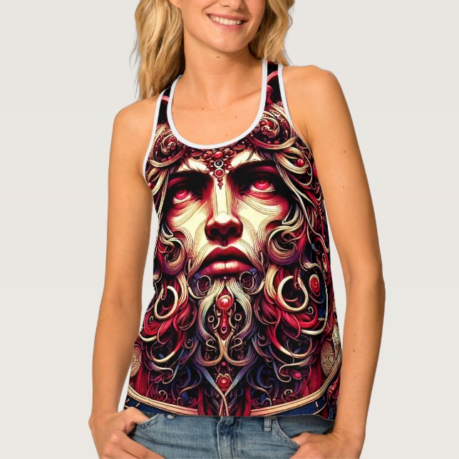 Trippy Face 1 Tank Top (Front)
