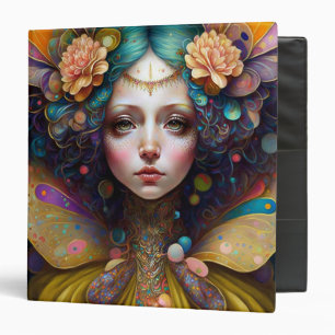 Trippy Fairy Fantasy Art 3 Ring Binder