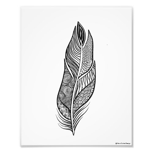 Trippy Feather Photo Print