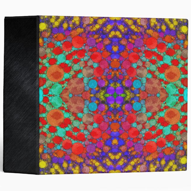 Trippy Florescent Animal Print Binder (Front/Spine)
