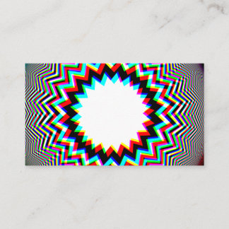 Trippy Flower Emblem Business Card