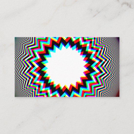 Trippy Flower Emblem Business Card