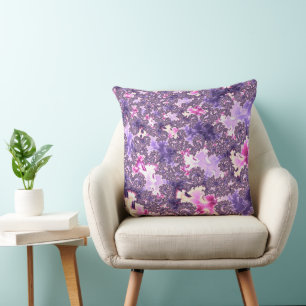 Trippy Funky Boho Groovy Pastel Spiral Fractal Art Throw Pillow