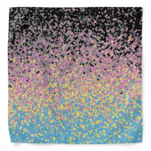 Trippy Funky Pixelated Polygender Pride Flag Bandana