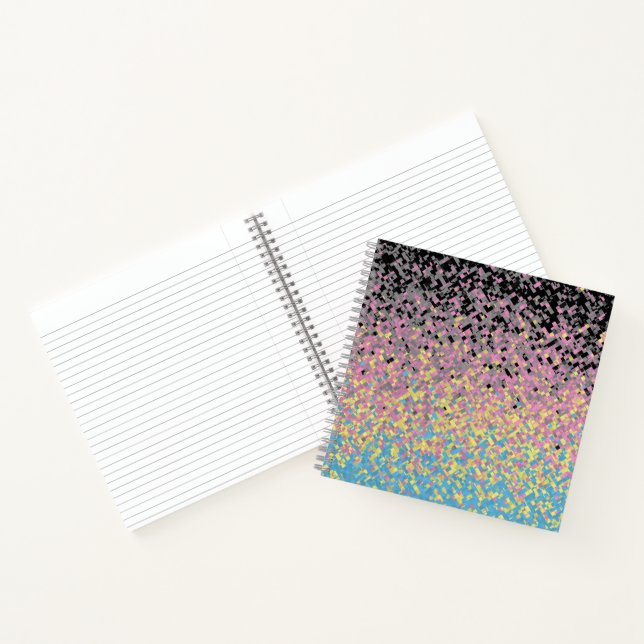 Trippy Funky Pixelated Polygender Pride Flag Notebook (Inside)