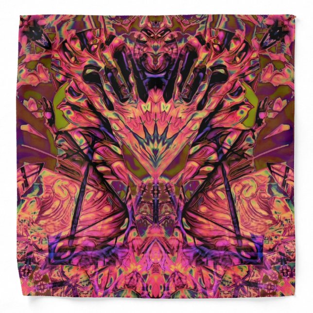 Trippy Garland  Bandana (Front)