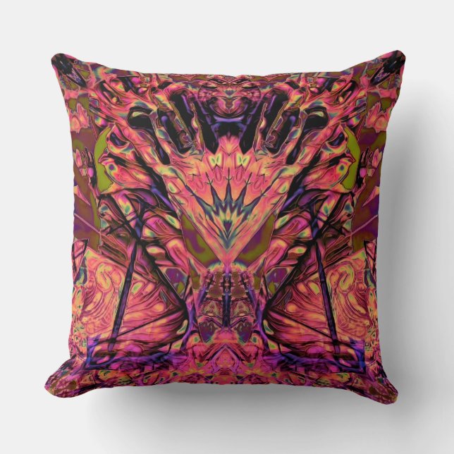 Trippy Garland  Throw Pillow (Front)