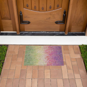 Trippy Groovy Boho Abstract Genderdoe Pride Flag Fiber Doormat