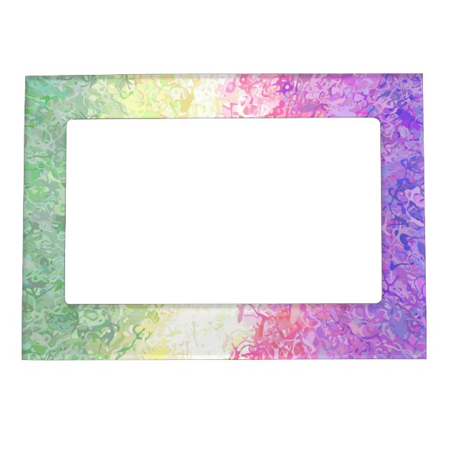 Trippy Groovy Boho Abstract Genderdoe Pride Flag Magnetic Frame (Front)