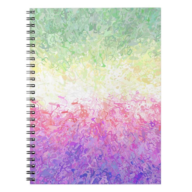 Trippy Groovy Boho Abstract Genderdoe Pride Flag Notebook (Front)
