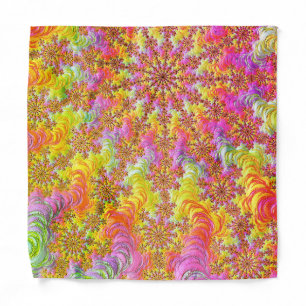 Trippy Groovy Funky Psychedelic Fractal Burst Bandana