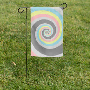 Trippy Groovy Spiral Abstract Demiflux Pride Flag