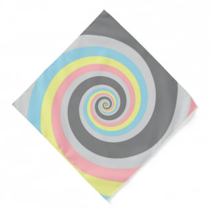 Trippy Groovy Spiral Abstract Demiflux Pride Flag Bandana