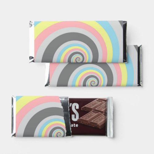 Trippy Groovy Spiral Abstract Demiflux Pride Flag Hershey Bar Favors