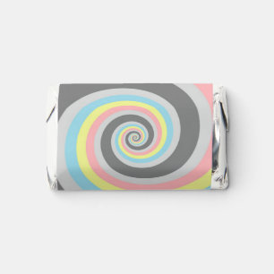 Trippy Groovy Spiral Abstract Demiflux Pride Flag Hershey's Miniatures
